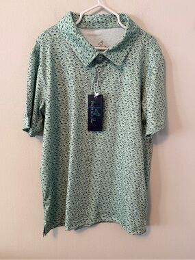 Properly Tied Mint Green Swordfish Performance Polo